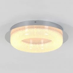 Famous 14 in. 1-Light Chrome Modern Integrated LED Flush Mount Ceiling Light with Crystal Glass for Bedroom and Hallway by Artika -KINWELL shop chrome artika flush mount lights fm fa 1f 1000
