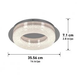 Famous 14 in. 1-Light Chrome Modern Integrated LED Flush Mount Ceiling Light with Crystal Glass for Bedroom and Hallway by Artika -KINWELL shop chrome artika flush mount lights fm fa 40 1000