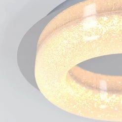 Famous 14 in. 1-Light Chrome Modern Integrated LED Flush Mount Ceiling Light with Crystal Glass for Bedroom and Hallway by Artika -KINWELL shop chrome artika flush mount lights fm fa 4f 1000