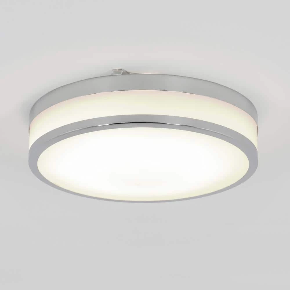 Luna 12 in. 1-Light Chrome Modern Integrated LED Flush Mount Ceiling Light for Bedroom and Hallway by Artika 7 Luna 12 in. 1-Light Chrome Modern Integrated LED Flush Mount Ceiling Light for Bedroom and Hallway by Artika - Image 5