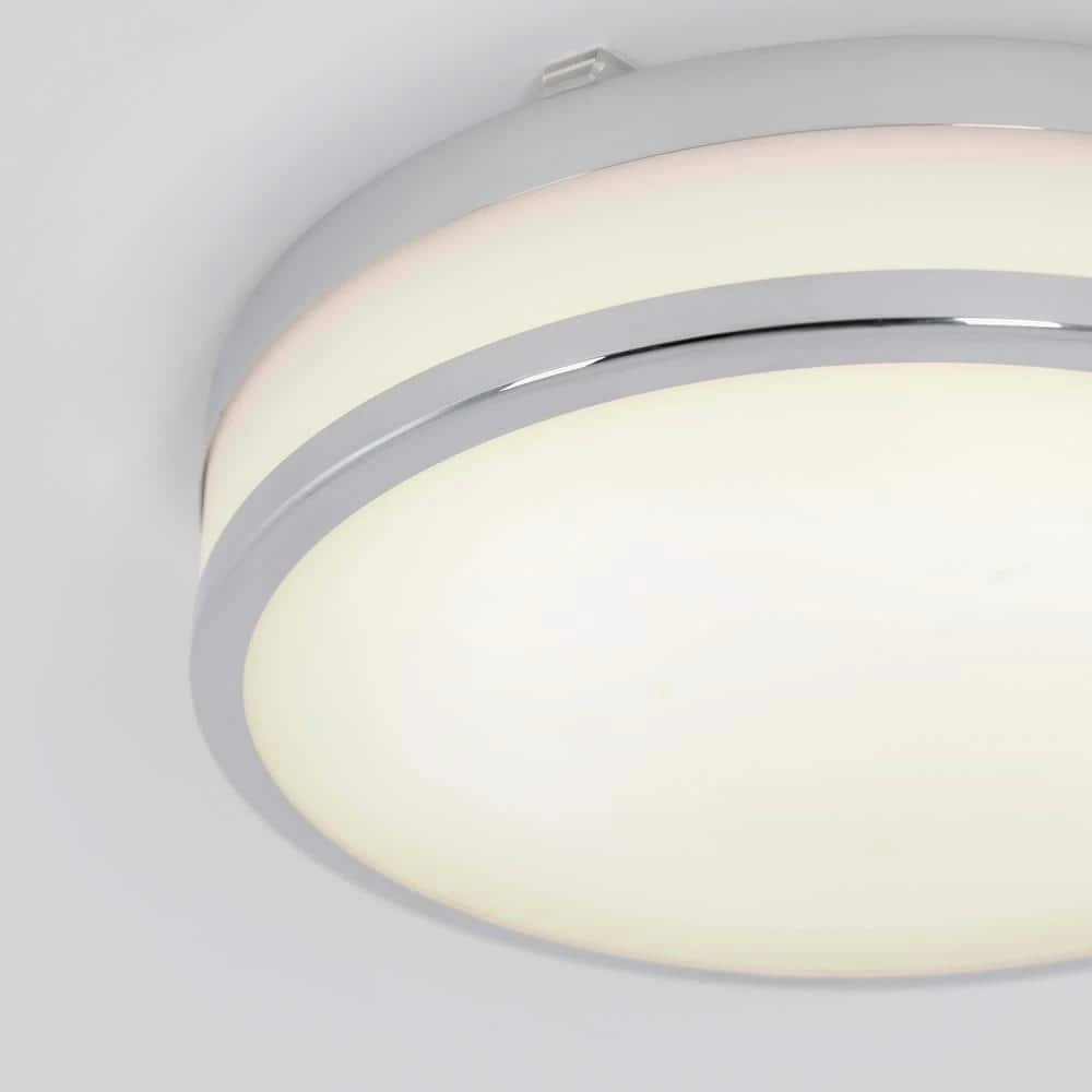 Luna 12 in. 1-Light Chrome Modern Integrated LED Flush Mount Ceiling Light for Bedroom and Hallway by Artika 8 Luna 12 in. 1-Light Chrome Modern Integrated LED Flush Mount Ceiling Light for Bedroom and Hallway by Artika - Image 6