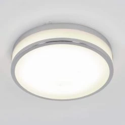 Luna 12 in. 1-Light Chrome Modern Integrated LED Flush Mount Ceiling Light for Bedroom and Hallway by Artika 12 Luna 12 in. 1-Light Chrome Modern Integrated LED Flush Mount Ceiling Light for Bedroom and Hallway by Artika -KINWELL shop chrome artika flush mount lights fm lun l1 4f 1000