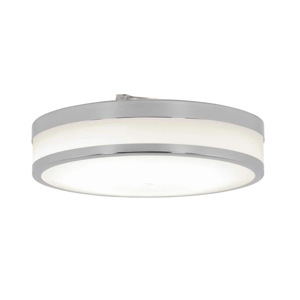 Luna 12 in. 1-Light Chrome Modern Integrated LED Flush Mount Ceiling Light for Bedroom and Hallway by Artika 3 Luna 12 in. 1-Light Chrome Modern Integrated LED Flush Mount Ceiling Light for Bedroom and Hallway by Artika