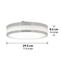 Luna 12 in. 1-Light Chrome Modern Integrated LED Flush Mount Ceiling Light for Bedroom and Hallway by Artika 11 Luna 12 in. 1-Light Chrome Modern Integrated LED Flush Mount Ceiling Light for Bedroom and Hallway by Artika -KINWELL shop chrome artika flush mount lights fm lun l1 c3 1000