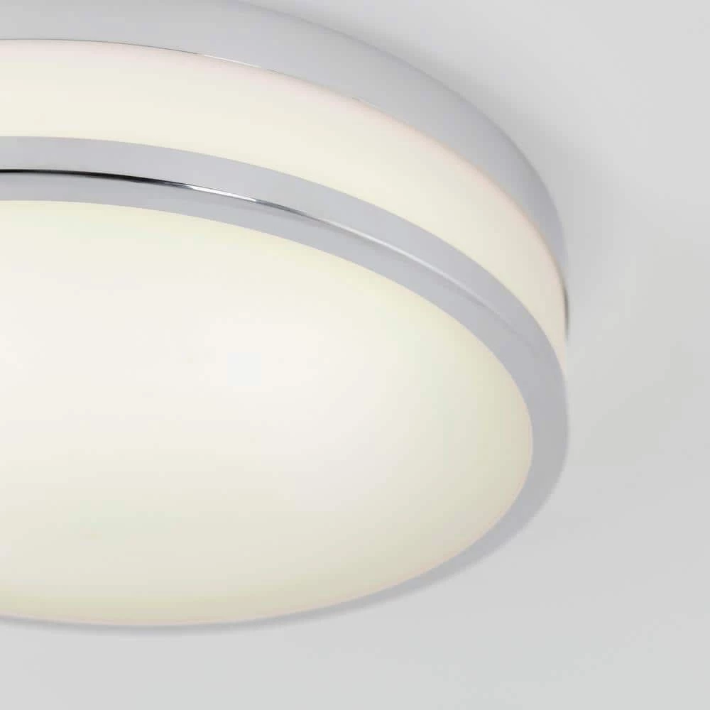 Luna 12 in. 1-Light Chrome Modern Integrated LED Flush Mount Ceiling Light for Bedroom and Hallway by Artika 9 Luna 12 in. 1-Light Chrome Modern Integrated LED Flush Mount Ceiling Light for Bedroom and Hallway by Artika - Image 7