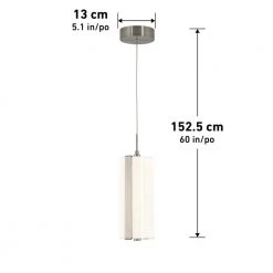 Subway Round 12-Watt Integrated LED Chrome Modern Hanging Mini Pendant Light for Kitchen Island by Artika -KINWELL shop chrome artika pendant lights pdt 1sub hd cr 40 1000