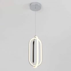 Arlo 24-Watt Integrated LED Chrome Modern Hanging Mini Pendant Light for Kitchen Island by Artika -KINWELL shop chrome artika pendant lights pdt1 ar 1f 1000