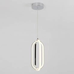 Arlo 24-Watt Integrated LED Chrome Modern Hanging Mini Pendant Light for Kitchen Island by Artika -KINWELL shop chrome artika pendant lights pdt1 ar c3 1000