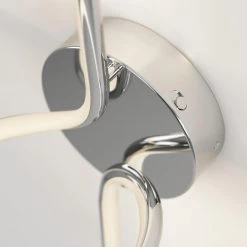 Swirl Mini 8.9 in. 1-Light Chrome LED Modern Indoor Wall Sconce Vanity Light for Hallway and Bathroom by Artika -KINWELL shop chrome artika vanity lighting sco swc cr 76 1000