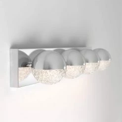 Carat 27 in. 4-Light Chrome LED Modern Bath Vanity Light Bar for Bathroom by Artika -KINWELL shop chrome artika vanity lighting van ca 44 1000