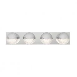 Carat 27 in. 4-Light Chrome LED Modern Bath Vanity Light Bar for Bathroom by Artika