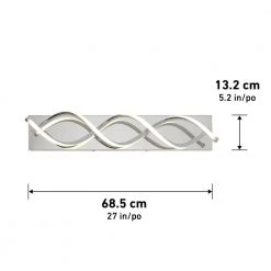 DNA 27 in. 1-Light Chrome LED Modern Bath Vanity Light Bar for Bathroom by Artika -KINWELL shop chrome artika vanity lighting van dn cr 40 1000