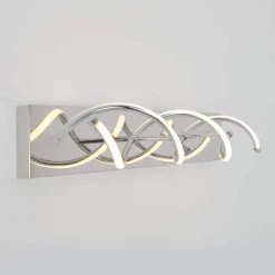 DNA 27 in. 1-Light Chrome LED Modern Bath Vanity Light Bar for Bathroom by Artika -KINWELL shop chrome artika vanity lighting van dn cr 44 1000