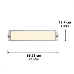 Reflection 27 in. 1-Light Chrome LED Modern Bath Vanity Light Bar for Bathroom with Tiltable Diffuser by Artika -KINWELL shop chrome artika vanity lighting van fp c3 1000