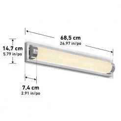 Glamour 27 in. 1-Light Chrome LED Modern Bath Vanity Light Bar for Bathroom with 3CCT by Artika 13 Glamour 27 in. 1-Light Chrome LED Modern Bath Vanity Light Bar for Bathroom with 3CCT by Artika -KINWELL shop chrome artika vanity lighting van glc hd2cr 1f 1000