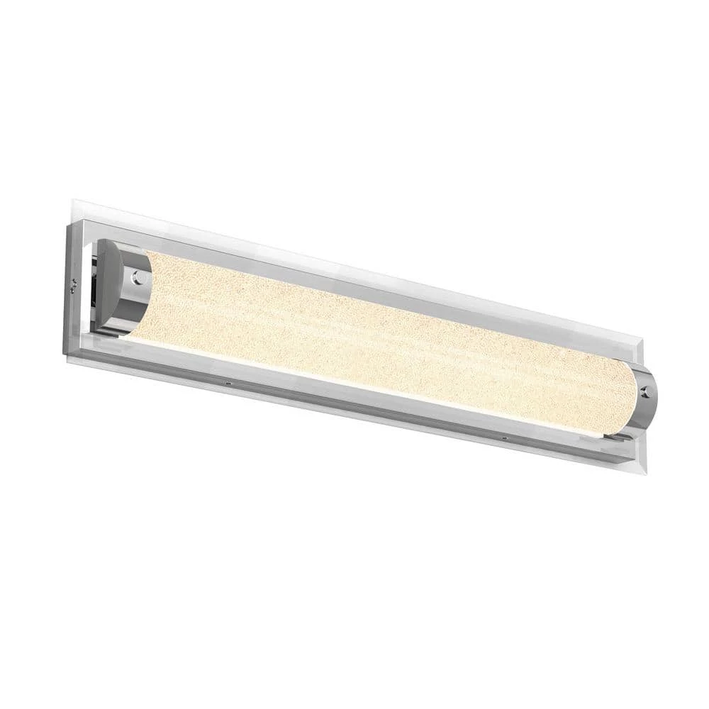 Glamour 27 in. 1-Light Chrome LED Modern Bath Vanity Light Bar for Bathroom with 3CCT by Artika 3 Glamour 27 in. 1-Light Chrome LED Modern Bath Vanity Light Bar for Bathroom with 3CCT by Artika