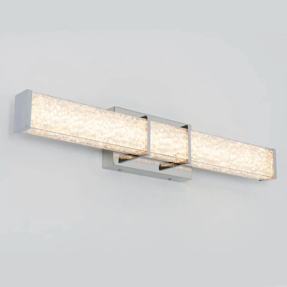 Riviera 27 in. 1-Light Chrome LED Modern Bath Vanity Light Bar for Bathroom by Artika 7 Riviera 27 in. 1-Light Chrome LED Modern Bath Vanity Light Bar for Bathroom by Artika - Image 5