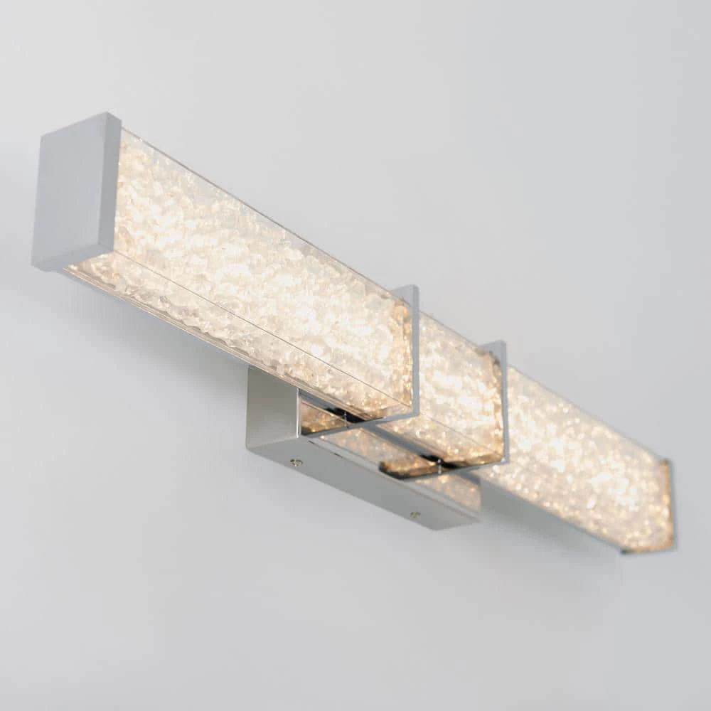 Riviera 27 in. 1-Light Chrome LED Modern Bath Vanity Light Bar for Bathroom by Artika 6 Riviera 27 in. 1-Light Chrome LED Modern Bath Vanity Light Bar for Bathroom by Artika - Image 4