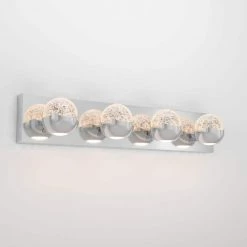 Oracle 27 in. 4-Light Chrome LED Modern Bath Vanity Light Bar with CCT for Bathroom by Artika -KINWELL shop chrome artika vanity lighting van4 orc hd2cr 1f 1000