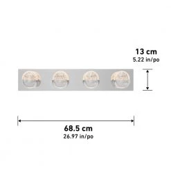 Oracle 27 in. 4-Light Chrome LED Modern Bath Vanity Light Bar with CCT for Bathroom by Artika -KINWELL shop chrome artika vanity lighting van4 orc hd2cr 40 1000