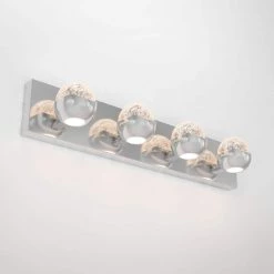 Oracle 27 in. 4-Light Chrome LED Modern Bath Vanity Light Bar with CCT for Bathroom by Artika -KINWELL shop chrome artika vanity lighting van4 orc hd2cr fa 1000