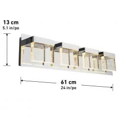 Essence Bubble Cube 24 in. 4-Light Chrome LED Modern Bath Vanity Light Bar for Bathroom by Artika 12 Essence Bubble Cube 24 in. 4-Light Chrome LED Modern Bath Vanity Light Bar for Bathroom by Artika -KINWELL shop chrome artika vanity lighting van4bc on 40 1000