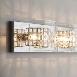 Metropolitan 31 in. 4-Light Chrome Modern Bath Vanity Light Bar for Bathroom by Artika -KINWELL shop chrome artika vanity lighting van4m hd1 1f 1000