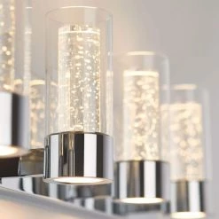 Essence 27 in. 4-Light Chrome LED Modern Bath Vanity Light Bar for Bathroom by Artika -KINWELL shop chrome artika vanity lighting van4ra hd2cr 4f 1000