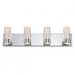Essence 27 in. 4-Light Chrome LED Modern Bath Vanity Light Bar for Bathroom by Artika