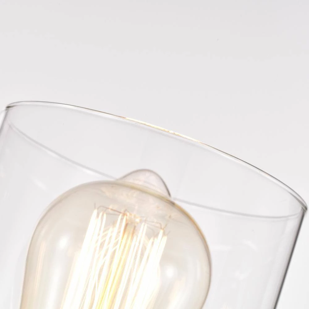 3-Light Chrome Dimmable Contemporary Bathroom Vanity-Light with Clear Glass by Jushua 7 3-Light Chrome Dimmable Contemporary Bathroom Vanity-Light with Clear Glass by Jushua - Image 5