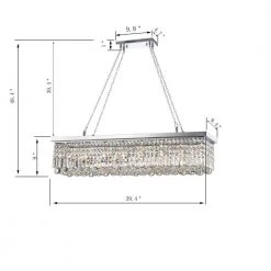 Modern 8-Light Chrome Chandelier by KINWELL -KINWELL shop chrome kinwell chandeliers bsc gs014 sr 1f 1000