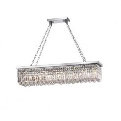 Modern 8-Light Chrome Chandelier by KINWELL