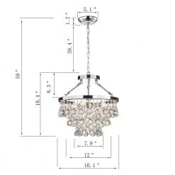 Contemporary 5-Light Chrome Chandelier by KINWELL 11 Contemporary 5-Light Chrome Chandelier by KINWELL -KINWELL shop chrome kinwell chandeliers bsc gs017 sr 1f 1000