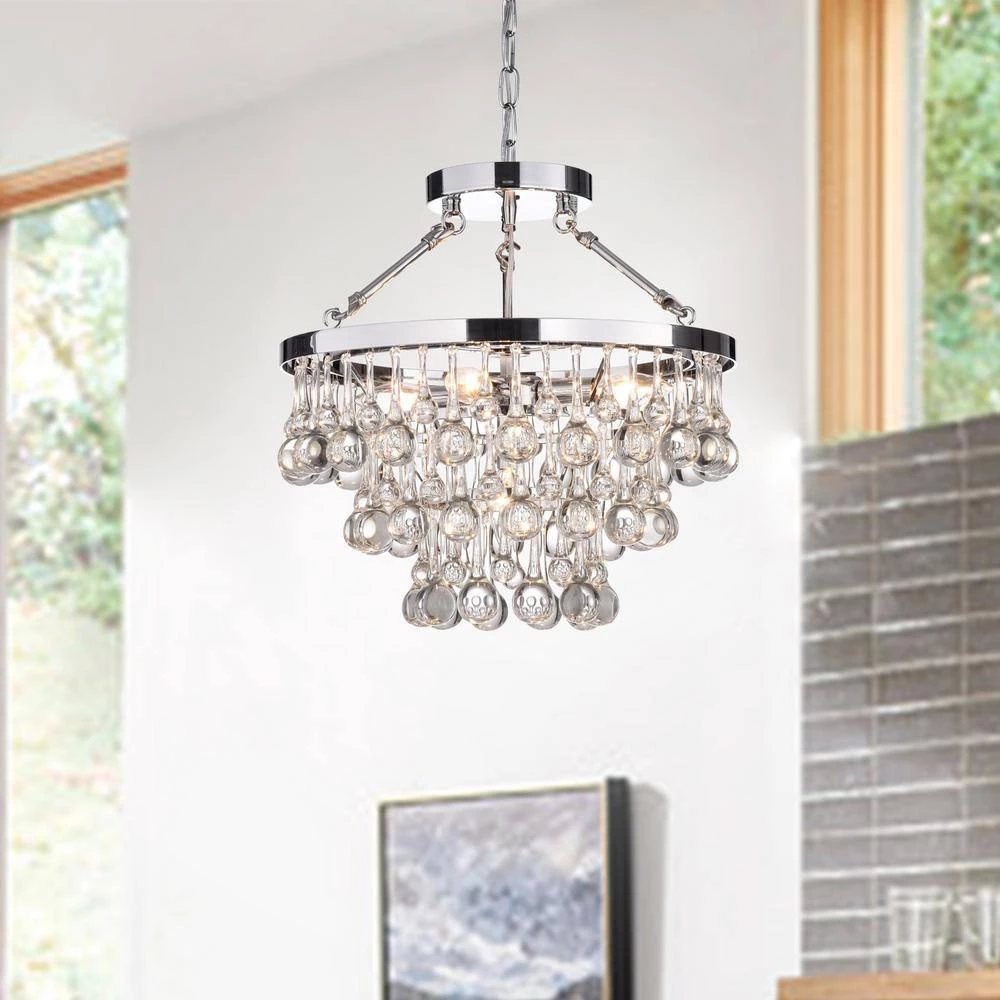 Contemporary 5-Light Chrome Chandelier by KINWELL 7 Contemporary 5-Light Chrome Chandelier by KINWELL - Image 5