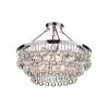 Contemporary 24 in. 9-Light Chrome Semi-Flush Mount by KINWELL -KINWELL shop chrome kinwell flush mount lights bsc gs016 sr 64 1000