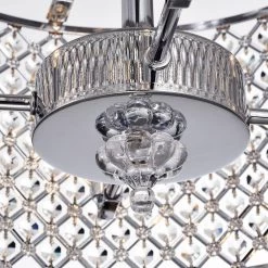Modeern 16.9 in. 4-Light Chrome Semi-Flush Mount by KINWELL -KINWELL shop chrome kinwell flush mount lights bsc gs023 4f 1000