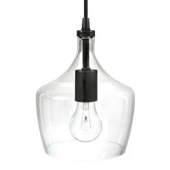 1-Light Dark Bronze Teardrop Pendant Light with Clear Glass Shade by Pia Ricco -KINWELL shop dark bronze pia ricco chandeliers 1jay jp122 4f 1000