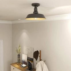 1- Light Dark Bronze Outdoor Semi Flush Mount (2-Pack) by Pia Ricco -KINWELL shop dark bronze pia ricco flush mount lights 1jay 80572 31 1000