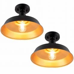 KINWELL shop 38 1- Light Dark Bronze Outdoor Semi Flush Mount (2-Pack) by Pia Ricco