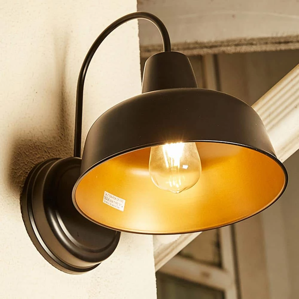 1-Light Dark Bronze Hardwired Outdoor Barn Light Sconces by Pia Ricco 3 1-Light Dark Bronze Hardwired Outdoor Barn Light Sconces by Pia Ricco - Image 2