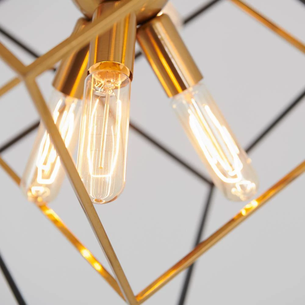 Imperium 9-Light Gold Sputnik Geometric Modern Industrial Caged Chandelier for Dining Room by Artika 10 Imperium 9-Light Gold Sputnik Geometric Modern Industrial Caged Chandelier for Dining Room by Artika - Image 8