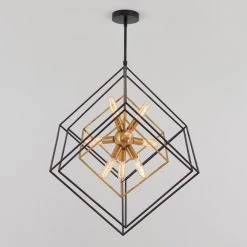 Imperium 9-Light Gold Sputnik Geometric Modern Industrial Caged Chandelier for Dining Room by Artika 13 Imperium 9-Light Gold Sputnik Geometric Modern Industrial Caged Chandelier for Dining Room by Artika -KINWELL shop gold artika chandeliers chmp rn c3 1000