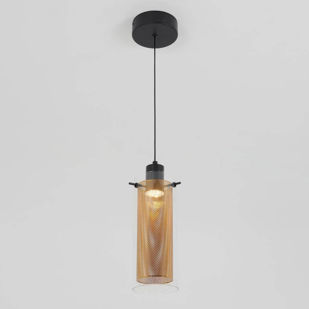 Oxion 1-Light Integrated LED Gold Shaded Modern Hanging Mini Pendant Light for Kitchen Island by Artika 7 Oxion 1-Light Integrated LED Gold Shaded Modern Hanging Mini Pendant Light for Kitchen Island by Artika - Image 5