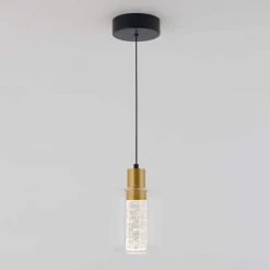 Essence Globe 6.5-Watt Integrated LED Gold Modern Hanging Mini Pendant Light for Kitchen Island by Artika -KINWELL shop gold artika pendant lights pdt1 cg 1f 1000