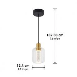 Essence Globe 6.5-Watt Integrated LED Gold Modern Hanging Mini Pendant Light for Kitchen Island by Artika -KINWELL shop gold artika pendant lights pdt1 cg 40 1000