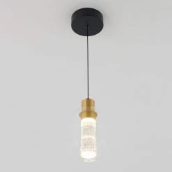 Essence Globe 6.5-Watt Integrated LED Gold Modern Hanging Mini Pendant Light for Kitchen Island by Artika -KINWELL shop gold artika pendant lights pdt1 cg c3 1000
