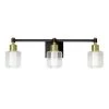 Champagne Globe 26 in. 3-Light Gold LED Modern Bath Vanity Light Bar for Bathroom by Artika -KINWELL shop gold artika vanity lighting van3 cg hd2bg 64 1000