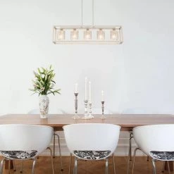 5-Light Gold Shaded Linear Pendant with Crystal Accent by Jushua 12 5-Light Gold Shaded Linear Pendant with Crystal Accent by Jushua -KINWELL shop gold jushua chandeliers acr 10015as 1f 1000