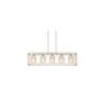 5-Light Gold Shaded Linear Pendant with Crystal Accent by Jushua -KINWELL shop gold jushua chandeliers acr 10015as 64 1000