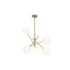 4-Light Gold Chandelier with Glass Shades by Jushua